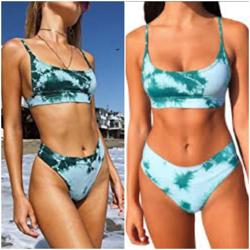 Shein Tie dye Brazilian sporty bikini set size small